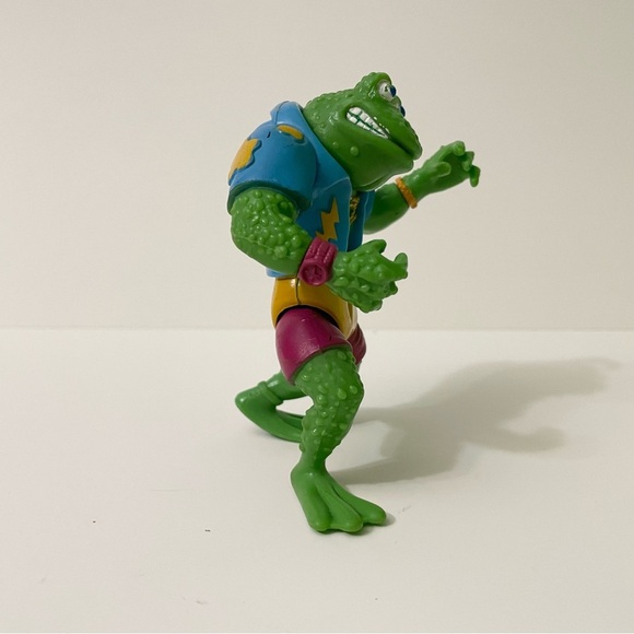 Vintage 1989 Teenage Mutant Ninja Turtles Genghis Frog Action Figure TMNT - Picture 4 of 16